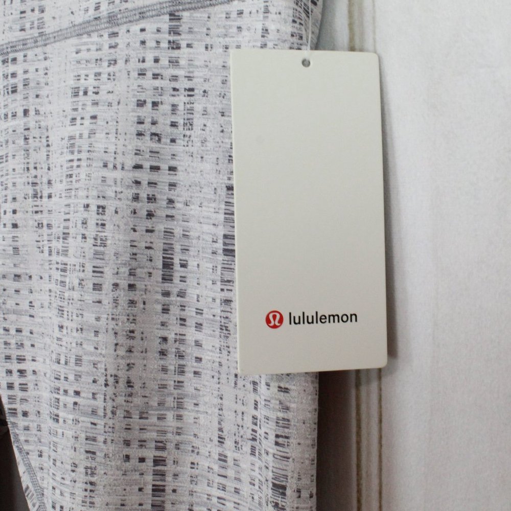 Lululemon Wunder Under HR Tight 25" Roll Down Gray White Yoga Leggings Size 10 - Picture 5 of 9